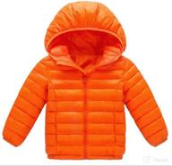 🧥 high-quality kids winter puffer jacket - warm, hooded, lightweight & water-resistant logo