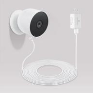 кабель и адаптер wasserstein pogo pin 26 футов (5,2 в / 2 а) - кабель питания, совместимый с камерой google nest cam на открытом воздухе или в помещении, аккумулятор - 1 упаковка (камера nest не входит в комплект) логотип