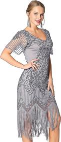 img 2 attached to Radtengle Flapper Fringed Sleeves Roaring Women's Clothing ~ Dresses