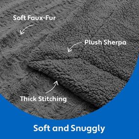 img 3 attached to Soft Reversible Sherpa Cat and Dog Blanket – Machine Washable, Plush, Cozy Faux Fur Throw for Crates, Couch, Car – Mighty Monkey Pet Blanket