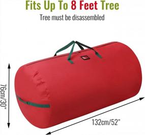 img 2 attached to Christmas Tree Storage Bag - Nuovoware Large, Waterproof Durable With Dual Zipper & Reinforced Handles, Organizer Pouch For Xmas Trees, Quilts Plush Toy Clothes And Dorm Room Essentials (Red)