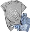 egelexy women's mama letter printed short sleeve t-shirt blouse for mother's day casual graphic tee logo