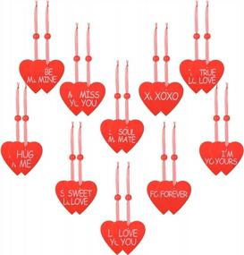 img 4 attached to 20 красных сердечек с ленточными бусинами на День святого Валентина и рождественское украшение