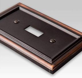 img 2 attached to Aged Bronze AMERELLE 94RVB Continental Single Rocker Cast Metal Wallplate