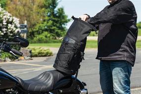 img 4 attached to Kuryakyn 5223 Momentum Deadbeat Expandable Motorcycle Travel Luggage: Sissy Bar Straps, Black Duffle Bag with Weather Resistant Features