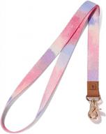 stylish mngarista key lanyard with long neck strap and id badge wallet holder for keychain logo