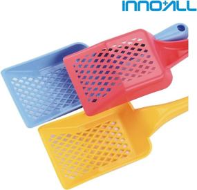 img 1 attached to 🐾 INNO+ALL Plastic Litter Scoop - Deep Sky Blue, Compact Scoop
