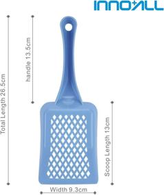 img 4 attached to 🐾 INNO+ALL Plastic Litter Scoop - Deep Sky Blue, Compact Scoop