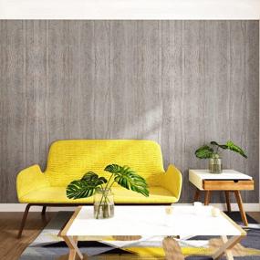 img 1 attached to VEELIKE Grey Wood Contact Paper Wood Peel And Stick Wallpaper 15.7''X354'' Herringbone Wallpaper Removable Waterproof Wood Grain Wallpaper For Furniture Walls Desk Table Cabinets Shelf Drawer Liners
