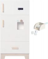 labebe - деревянный холодильник с морозильной камерой для малышей: набор кухонных игрушек для ролевых игр для мальчиков и девочек (15,8 дюйма, 13,8 дюйма, 27 дюймов) логотип