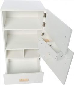 img 1 attached to Labebe - Деревянный холодильник с морозильной камерой для малышей: набор кухонных игрушек для ролевых игр для мальчиков и девочек (15,8 дюйма, 13,8 дюйма, 27 дюймов)