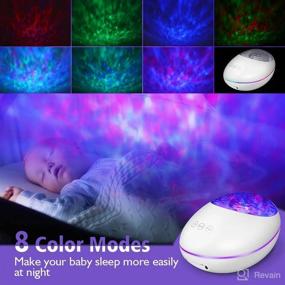 img 3 attached to 🌊 YouthInk Ocean Wave Projector - 8 Romantic Color Changing Ocean Wave Projector with Bluetooth Remote Control, Timer, and Music Speaker for Kids Bedrooms