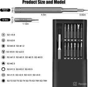 img 3 attached to 🔧 Precision 24 in 1 Screwdriver Set by Tuecota - Magnetic Mini Repair Tool Kit with S2 Steel Bits for Phone, Watch, Camera, Computer, Eyeglasses, Toys and More