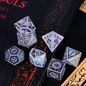img 2 attached to Get Your Game On With 7-Piece Natural Gemstone Dice Set For Dungeons & Dragons And MTG Table Games