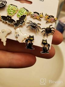 img 8 attached to PHALIN Halloween Earrings: Spooky Pumpkin Earrings for Girls' Jewelry