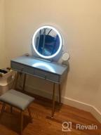 img 1 attached to Get Glamorous: YOURLITE Makeup Vanity Table With Adjustable Lighted Mirror And Cushioned Stool For Small Spaces review by Naomi Johnson