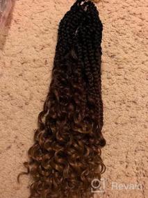 img 7 attached to Dorsanee Pre-Twisted Passion Twist Hair 10 Inch, 8 Packs Pre Looped Passion Twist Braiding Hair, Bohemian Plait Passion Twists Crochet Hair For Black Women Synthetic Hair Extensions (10In, 1#)