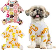 🐾 hylyun 2 pack puppy pajamas - cats onesie: soft, cozy cotton rompers for small dogs and cats s логотип