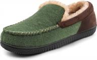 men's rockdove hearthfire memory foam moccasin slipper logo