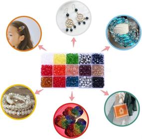 img 2 attached to 750Pcs Faceted Rondelle Glass Beads In 15 Vibrant Colors For Jewelry Making, DIY Crafts, Bracelets, Necklaces, And Earrings