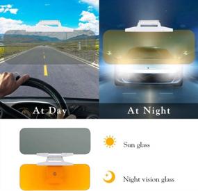 img 1 attached to Randalfy Visor For Car, Tac Sun Visor With Anti-Glare Visor, 2 In 1 Automobile Sun Block Visor, Car Sun Visor Work As A Driving Goggles, For Day And Night Driving Anti-Dazzle Sunshade And Oncoming