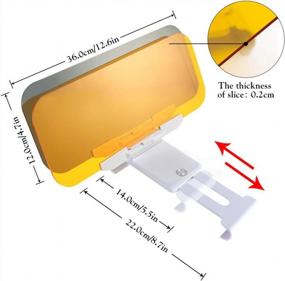 img 3 attached to Randalfy Visor For Car, Tac Sun Visor With Anti-Glare Visor, 2 In 1 Automobile Sun Block Visor, Car Sun Visor Work As A Driving Goggles, For Day And Night Driving Anti-Dazzle Sunshade And Oncoming