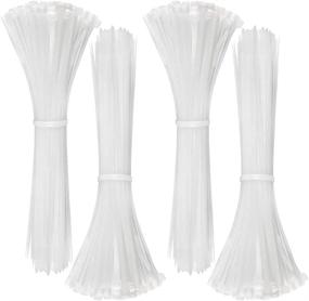 img 4 attached to 🔗 AIGAISHISXIN 100pcs Cable Zip Ties: Self-Locking, Heavy Duty, Durable & Adjustable Nylon Tie Wraps - 50lb Tensile Strength, Reusable Wire Ties for Home, Office & Garden (White/12in)