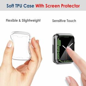 img 3 attached to Simpeak 3-Packs Soft Plated Case Screen Protector Compatible With Apple Watch Series 8 Series 7 41Mm