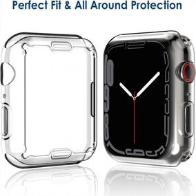 img 2 attached to Simpeak 3-Packs Soft Plated Case Screen Protector Compatible With Apple Watch Series 8 Series 7 41Mm