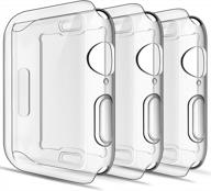 simpeak 3-packs soft plated case screen protector compatible with apple watch series 8 series 7 41mm logo