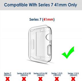 img 1 attached to Simpeak 3-Packs Soft Plated Case Screen Protector Compatible With Apple Watch Series 8 Series 7 41Mm