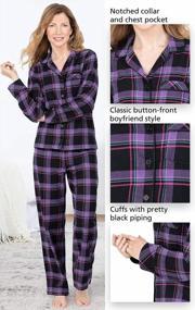 img 1 attached to PajamaGram Womens Pajama Sets - Christmas Pajamas, Plaid Boyfriend, 100% Cotton