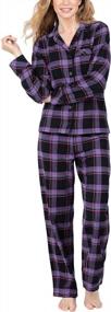 img 4 attached to PajamaGram Womens Pajama Sets - Christmas Pajamas, Plaid Boyfriend, 100% Cotton