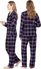 img 3 attached to PajamaGram Womens Pajama Sets - Christmas Pajamas, Plaid Boyfriend, 100% Cotton