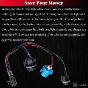 img 2 attached to Worry-free Headlight Wiring: HOPUT 645-205 Headlight Wire Harness Compatible with Chevy Cobalt Pontiac - 1 Set