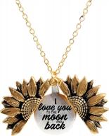 radiate love with sloong's engraved sunflower locket necklace - perfect gift for mom or girlfriend! logo