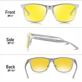 img 2 attached to Metal Frame Night Driving Glasses For Men: BIRCEN HD Anti-Glare Night Vision Glasses For Safe Driving