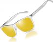 metal frame night driving glasses for men: bircen hd anti-glare night vision glasses for safe driving logo