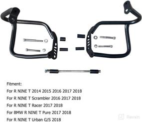 img 1 attached to 🛡️ COPART Motorcycle Engine Guard: Ultimate Protection for BMW R Nine T Scrambler R9T Racer Pure 2014-2022 - Highway Crash Bar Crashbar Frame Protector Slider Bumper