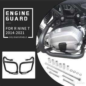 img 3 attached to 🛡️ COPART Motorcycle Engine Guard: Ultimate Protection for BMW R Nine T Scrambler R9T Racer Pure 2014-2022 - Highway Crash Bar Crashbar Frame Protector Slider Bumper