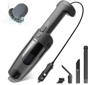 img 4 attached to 🚗 YANTU Car Vacuum Cleaner: High Power 6000PA Black Handheld Portable Corded Small Vacuum for Quick Car Cleaning