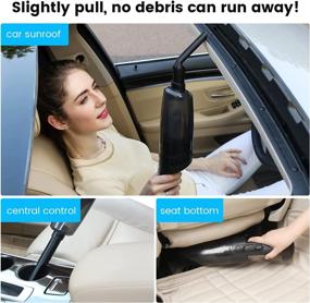 img 2 attached to 🚗 YANTU Car Vacuum Cleaner: High Power 6000PA Black Handheld Portable Corded Small Vacuum for Quick Car Cleaning