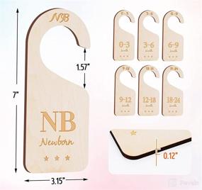 img 2 attached to 👕 HOUÍSM Wooden Baby Closet Size Dividers: Organize Baby Clothes Effortlessly from Newborn to 24 Months, Perfect Nursery Decor and Shower Gift!