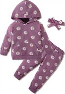 cute and cozy: wesidom toddler girl clothes set with hoodie sweatshirt and floral pants logo