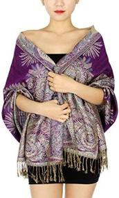 img 1 attached to Stay Stylish And Cozy With Our Reversible Cashmere-Feel Pashmina Scarf For Women - Perfect For Travel!