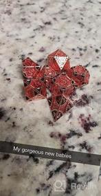 img 7 attached to Black Metal D&D Dice Set - 7 Polyhedral Dragon D N D Dice For Dungeons And Dragons, Role Playing Dice By UDIXI (12-Sided)