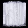 200 pcs individually packaged white plastic extra long flexible disposable drinking straws.(0.23'' diameter and 10.2" long) (white) logo