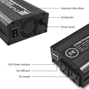 img 3 attached to 🔌 TVNIKD 300W Power Inverter for Car - DC 12V to AC 110V Car Charger with Dual USB Outlets (4.2A) - Car Adapter