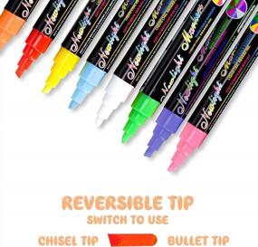 img 3 attached to Voilamart'S Colorful And Versatile Liquid Chalk Markers: Perfect For Glass, Blackboard, And Windows - 8 Reversible Tip Pens Included