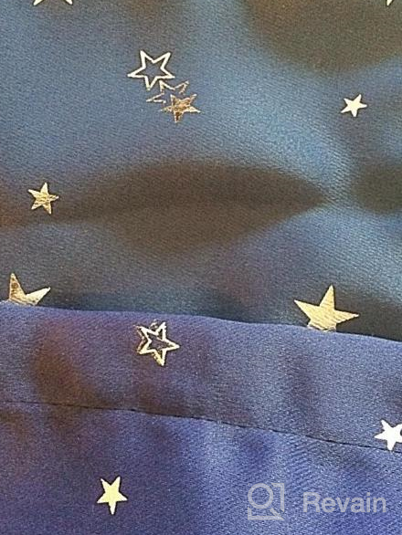 img 1 attached to ZHH Navy Blue Star Pattern Valance Curtain - 54X18 Inches Blackout Cafe Curtain For Elegant Window Dressing, 1 Piece Set review by Kyle Costello